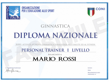 Diploma Nazionale PERSONAL TRAINER