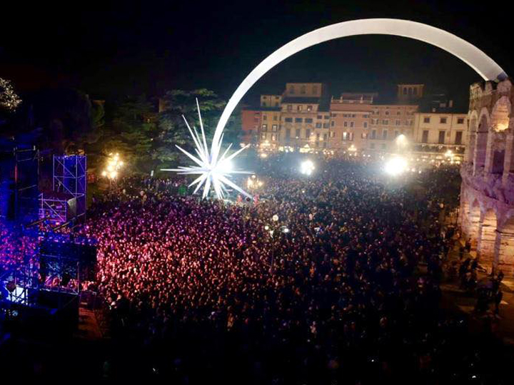 Capodanno Verona piazza Bra