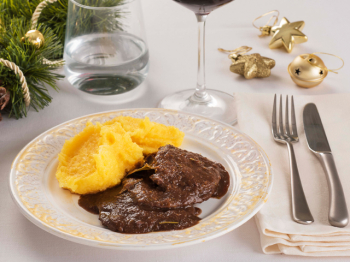 BRASATO ALL’AMARONE con polenta