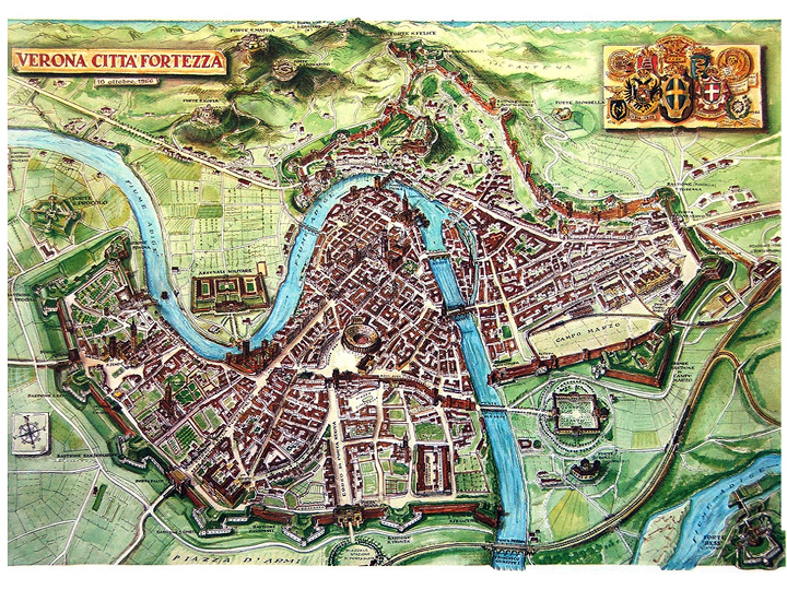 Verona Austriaca in un disegno di Gianni Ainardi