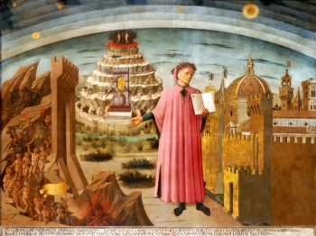 DANTE ALIGHIERI quadro di Domenico di Michelino