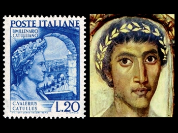 VALERIO CATULLO francobollo e ritratto